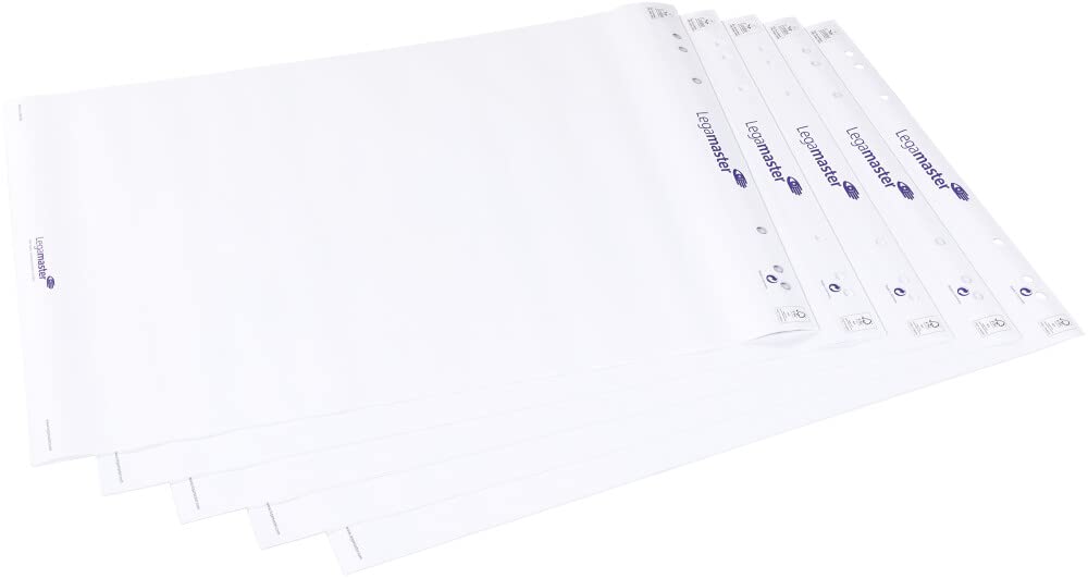 Legamaster - 7-156500 - Bloc de papel de rotafolio - Cuadriculado Blanco - 5 pzs