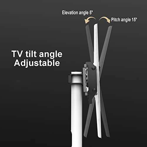 Soporte móvil para TV 23-60 pulg ajustable blanco miniatura 6
