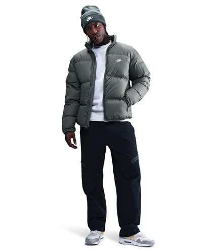 Nike Mens Therma-FIT Club Puffer Jacket 650 Iron Grey/White X-Large