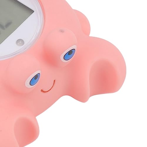 Termômetro de bebê, termômetro de banho de bebê ABS Display LCD de aviso silencioso em forma de cara