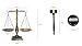 Antique Metal Justice Represent Libra with Fixed Beam, Jewelry Tower/w Wooden Gavel and Block Set, Lawyer Scale of Justice, Judge Sound Block Set, Auction Sale – Bronze, 7.7“ W x 12.1“ H
