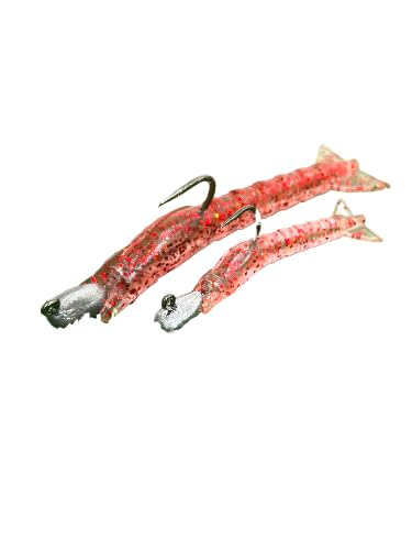 GET THUMPED Soft Shrimp Bodies, Saltwater Bait 3 Pack (unrigged) (Peppermint, 2.8')