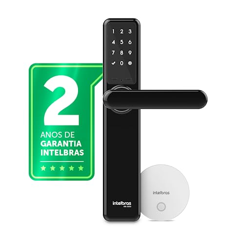 fechadura digital de embutir compatível com alexa ifr 3000+ preto intelbras