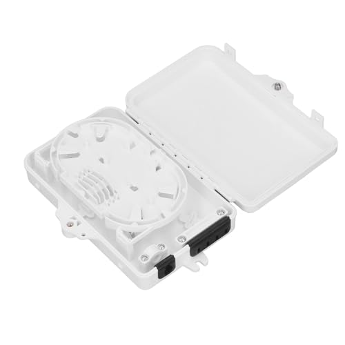 OPPWONG Caja de Terminal de Red óptica, 4 Núcleo de Fibra de Pared IP65 Fibra de Pared Caja de Distribución de División de Cable Coaxial Caja de Red con Accesorios de Instalación para