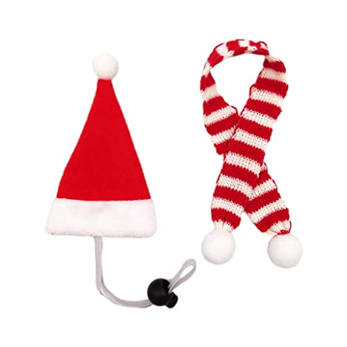 Yjcnelcr Hamster Guinea Pigs Christmas Costume Small Pet Items Hat Scarf Headwear Pet Outfits for Rabbit Accessories Pet Scarf for Cats Pet Scarf Collar Pet Scarf Christmas Pet Scarf for Dog Pet with