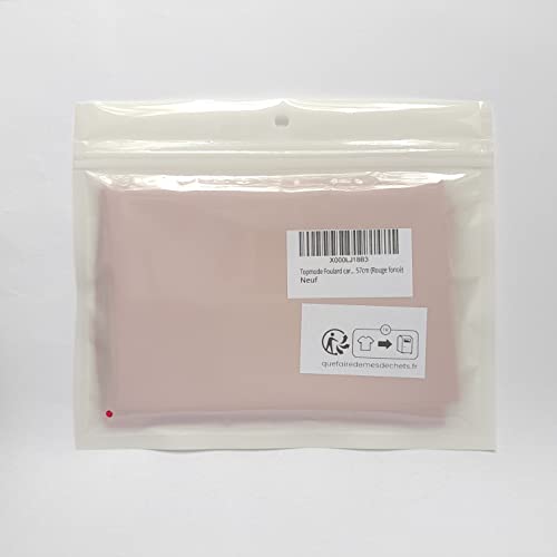 Women’s Solid Color Square Scarf Neckerchief (Dark Red)4