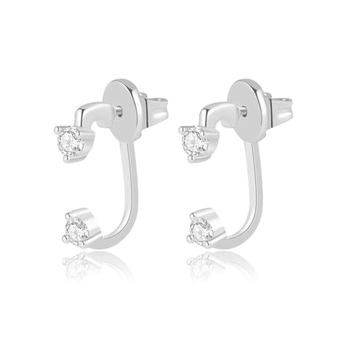 Image of Obidos 14K Gold Plated Illusion Stud Earrings for Women | Triple Huggie Hoop Earrings for One Hole| Trendy Simple Hypoallergenic Fashion Accessories Gold Jewelry Gifts for Womens