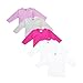 Produktbild MEA BABY Unisex Baby Wickelshirt Wickeljacke Langarm, 100% Baumwolle im 5er Pack. Wickelshirt für Mädchen, Wickelshirt für Junge (Mädchen 56)