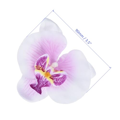 Têtes d'orchidée en soie de qualité supérieure blanc violet M METERXITY - 3