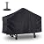 Arcedo 36 Inch Griddle Cover Compatible for Blackstone, Camp Chef 600, Nexgrill, Royal Gourmet, Heavy Duty Waterproof 4 Burner Flat Top Grill Cover, Includes Support Pole