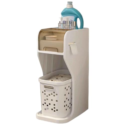 SUPBEI Batio de Almacenamiento de Almacenamiento de Espacio Estrecho con cajones, Organizador de múltiples Capas para artículos de tocador, Toallas, Cesta de lavandería,2 Layers