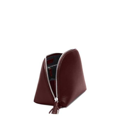 Leatherology Bordeaux Large Clamshell Makeup Bag3