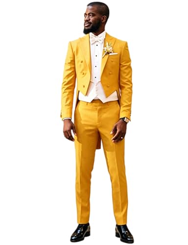 Costume de mariage à queue d'hirondelle pour briller lors de votre grand dîner de gala