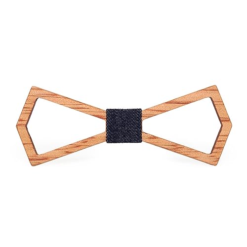 Mens Bow Ties Natural Wood Bow Tie Handcrafted Wooden Bowtie Adjustable Bowties for Tuxedo Wedding Party (10)