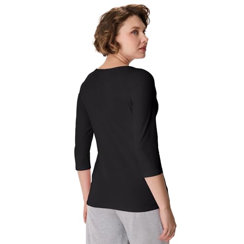Hanes Women's Raglan Sleeve Stretch Cotton Crewneck Tee