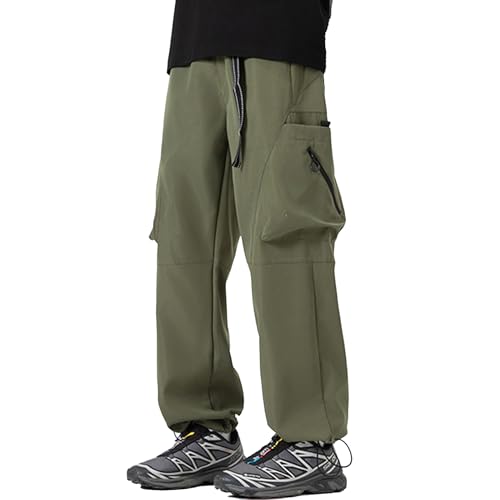 XYXIONGMAO Men's Loose Techwear Sweatpants Hip Hop Casual Cargo Pants Multi Pocket Streetwear Baggy Black Tactical Pants