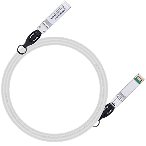Image of ipolex Colored 10G SFP+ Twinax Cable, Direct Attach Copper(DAC) Passive Cable, 1.5m (4.92ft) in White, for Cisco SFP-H10GB-CU1.5M, Meraki, Ubiquiti, Mikrotik, Intel, Fortinet, Netgear, D-Link,and More