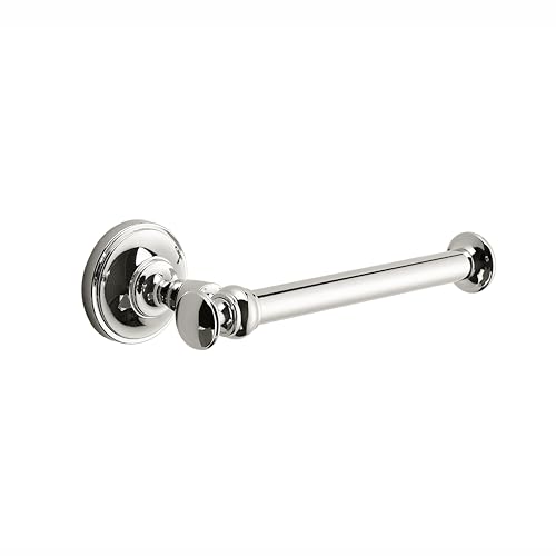 khtumeware Toilet Paper Holder Vibrant Polished Nickel Tissue Roll Holder for Bathroom Organization and Storage Single Post Toilet Tissue Holder Wall Bathroom Accessories (1-Pack)