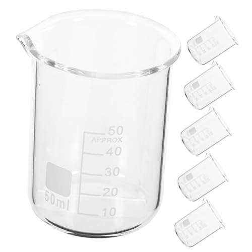Béchers en verre Zerodeko | Lot de 6 verreries de laboratoire graduées