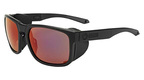 Dragon Men's Latitude X Square Sunglasses, Matte Black/Ll Infrared, 59 mm