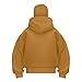 Men's Balaclava Hoodie, Balaclava Jacket Zip Up Fashion Double Layer Hoodie Outerwear Jacket Y2K Clothing for Unisex Khaki