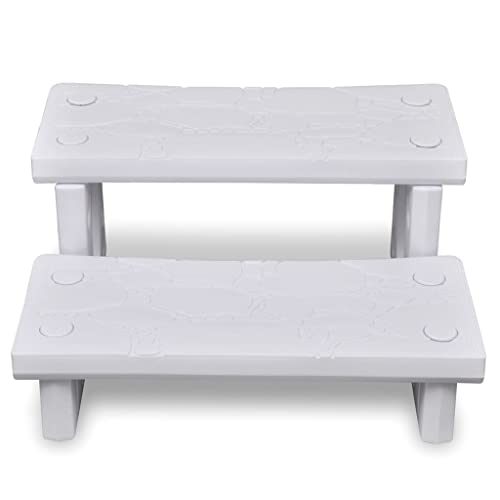 vidaXL White Spa Steps