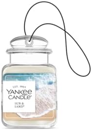 Yankee Candle Car Air Fresheners Hanging Car Jar Ultimate Sun & Sand Scented Neutralizes Odors Up To 30 Days, Gray image 5