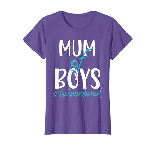 Mum Of Boys Outnumbered Funny Mother's Day Mummy Of Boys T-Shirt
