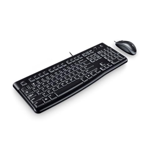 Logitech MK120 con cable, teclado y ratón HEB QWERTY con diseño resistente a salpicaduras 4