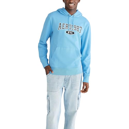 AEROPOSTALE Men's Aero Logo Popover Hoodie-Across Chest