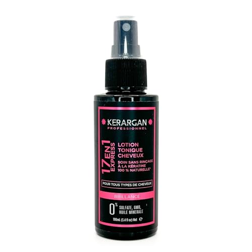 Kerargan - Loción Tónica con Queratina para Cabello Brillante y Fortalecido - Hidratante, Desenredante, Termoprotector - Antifrizz y Volumen - Sin Sulfatos, OGM ni Aceites Minerales - 100ml