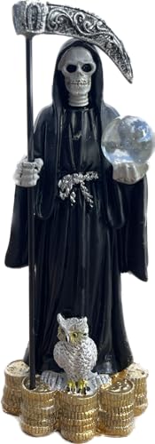 Estatua Santa Muerte Negra 5 pulgadas alta