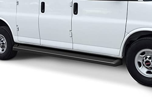 APS Running Boards 6 inches Matte Black Compatible with Chevy