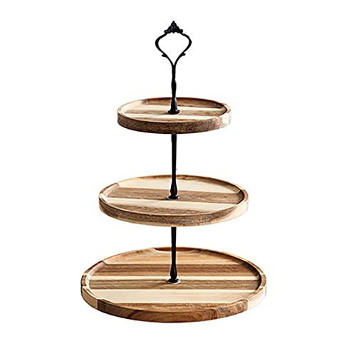 Wnvivi 2/7 Tier Wood Dessert Stand Rack,Wooden Dessert Display Tray Stand,Dessert Cupcake Display Stand for Wedding Birthday Party Supplies(3 Tier)