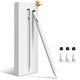 Pencil for Apple iPad 11th/10th/9th, 2X Fast Charge Stylus Pen for iPad, Palm Rejection, Tilt Sensitivity, Compatible with iPad A16/10/9/8/7/6, Pro M4/13/12.9'/11', Air M3/M2/5/4/3, Mini 7/6/5