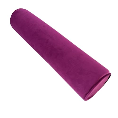 WeiWeiLee Memory Foam Long Bolster Pillow Cervical Neck Roll Pillow Cylinder Bolster Pillow Round Neck Pillow Sofa Waist Cushion (Dark Purple, 65×15CM/25.59