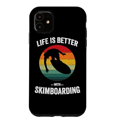 Life is Better with Skimboarding ���B���e�[�W�X�L���{�[�h �X�}�z�P�[�X iPhone 11 �p