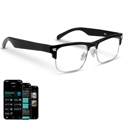 AI Smart Glasses, 164 Languages Bluetooth Glasses with Speakers - Silver