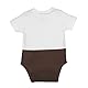Baby-Body ’Hosenträger’ aus Baumwolle Gr. 68 I Schöner Jungen-Body in Braun I Body für Babys mit Hosenträger-Print I Baby Bodysuit aus Single-Jersey I Wunderschöne & bequeme Kinderbekleidung