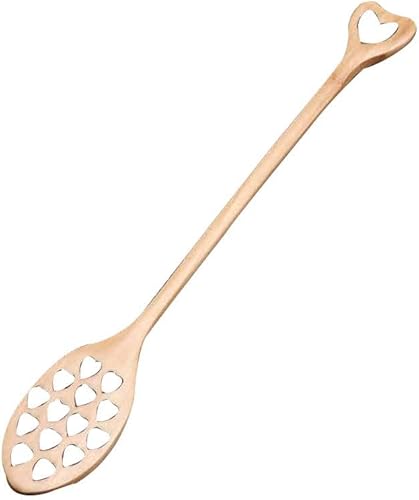 Miniatura 1 de Cuchara mezcladora de madera Cuchara de miel de panal, cuchara de palo de mezcla, cuchara mezcladora de miel, agitador hecho a mano (abeja)