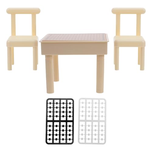 HEANUJJ �h�[���n�E�X�p�~�j�`�F�X�e�[�u���ƈ֎q1�Z�b�g - �~�j�`���A�Ƌ�{�[�h�`�F�X�Q�[���A�N�Z�T���[�A�q���p�A�����ȃv���C�n�E�X�̑���