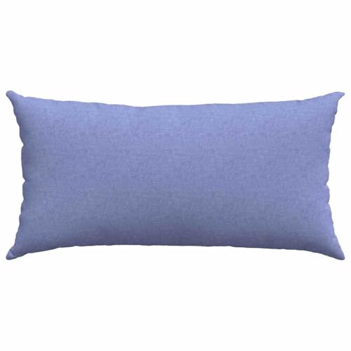 Coussin de canapé bleu jean 80x40 cm déhoussable salon - 7