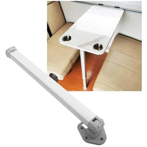 DAUERHAFT 510‑760mm Folding Table Legs, Aluminium Alloy Foldable Legs for RV Table, Telescopic Bar Desk Legs, Saving Space for RV Caravan Boat Yacht Cover