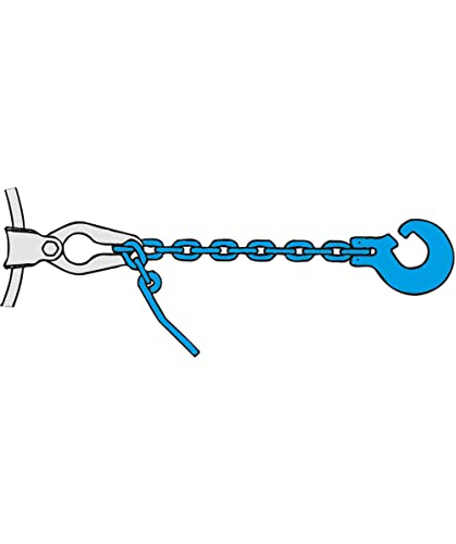 Foto von Vierkantkette mit Schlinghaken und Durchstichnadel Güte 10 zul. Zugkraft LC 4500 daN, Länge 2,5 m, Kette Ø 7 mm