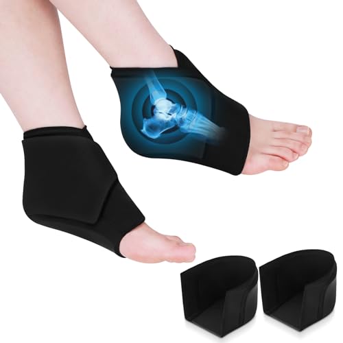 Image of Helthrelife Heel Ice Pack for Pain Relief, Reusable Gel Ankle Ice Pack Wrap Hot&Cold Therapy for Heel Pain, Plantar Fasciitis, Achilles Tendinitis, Dry Cracked Heels, Sprain, Sports Injuries