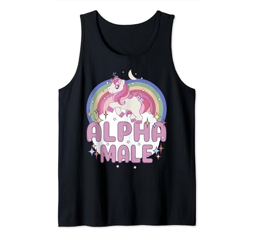 Alpha male unicorn sarcastic masculine tank top