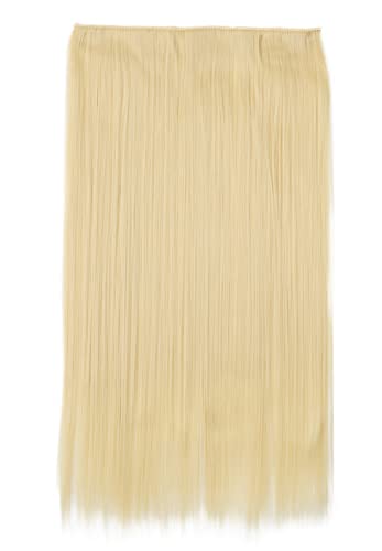 CAISHA 60cm Clip in Extenisons Extensions De Cheveux Postiche Raide Platine Blonde C56