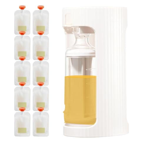 再利用可能なスクイーズポーチ、スクイーズポーチホルダーなし - クリエイティブパウチ充填ステーション | クリエイティブな再利用可能なスクイーズステーション、食べ物が飛び散らない子供用食品保存容器、男の子、女の子用