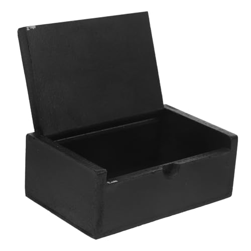 BRIGHTFUFU Wooden Recipe Storage Box Lid Portable Card Organizer for Business Recipe Cards Lightweight Design for Desktops Versatile Storage Pattern Design