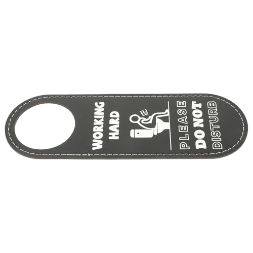 MAGICLULU Cartel Colgante Doble Cara de PU para Baño Señal de Puerta Resistente Indicador Uso Sanitario para Oficinas Restaurantes y Bares